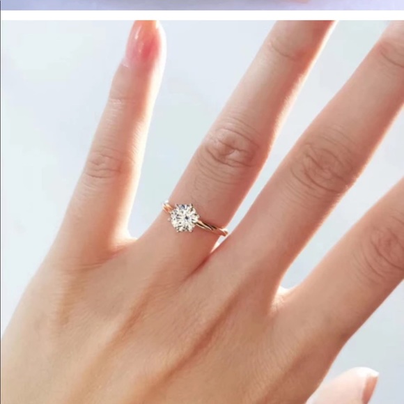 Rose gold 1CT diamond twist ring size 8 - Picture 8 of 8